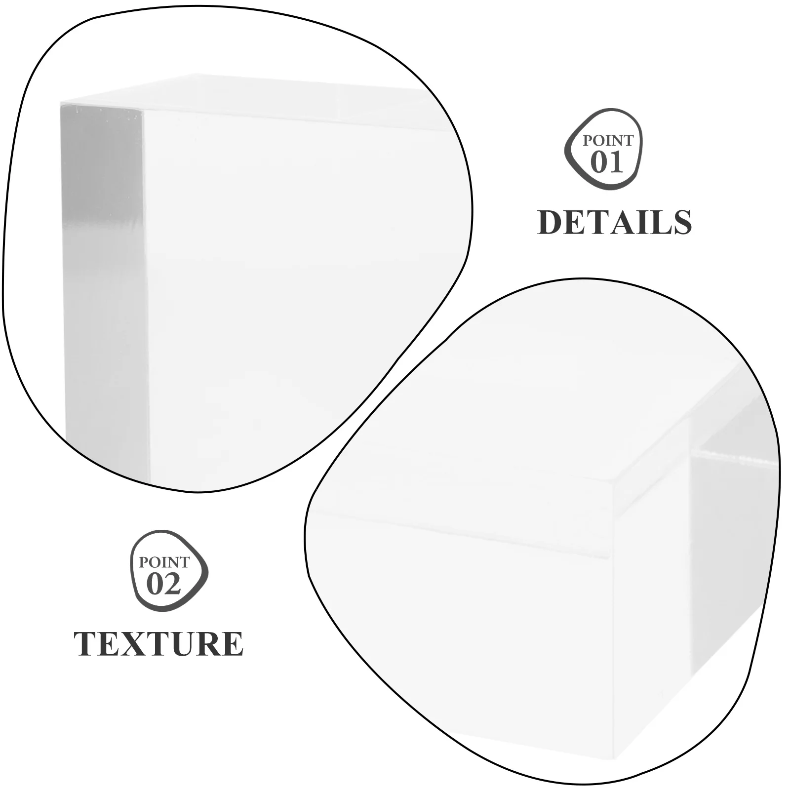 5 قطعة كتلة عرض أكريليك شفافة قاعدة مربعة مجوهرات حلقة القرط حامل عرض موقف لتخزين مكتب التجزئة المنزلية