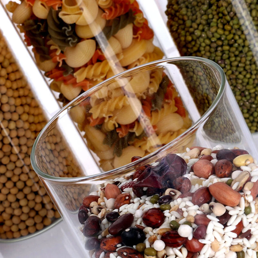 

Glass Storage Jar Transparent 300ml Borosilicate Glass Food Storage Tank Cork Sealed Container for Spices Flour Tea Candy