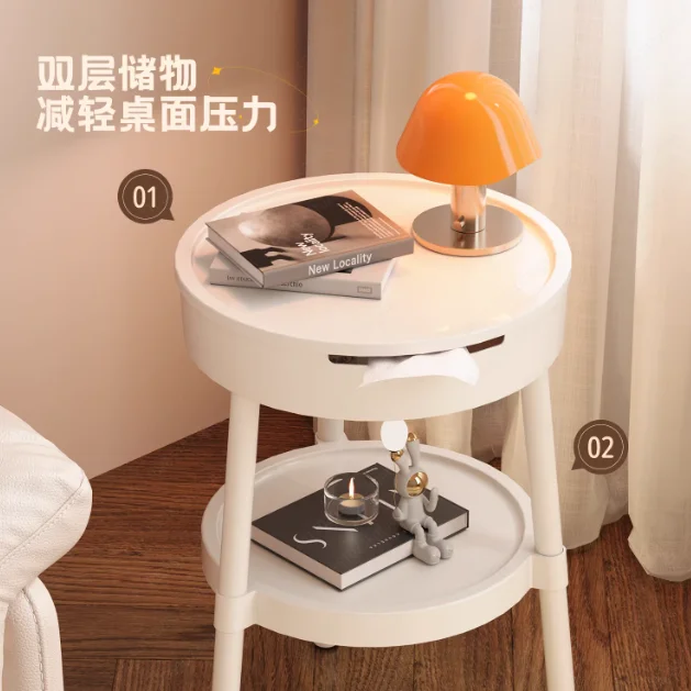 Multi-Function Creative Side Table, Space Saving Mobile End Table for Living Room, Bedside, Sofa & Balcony Use