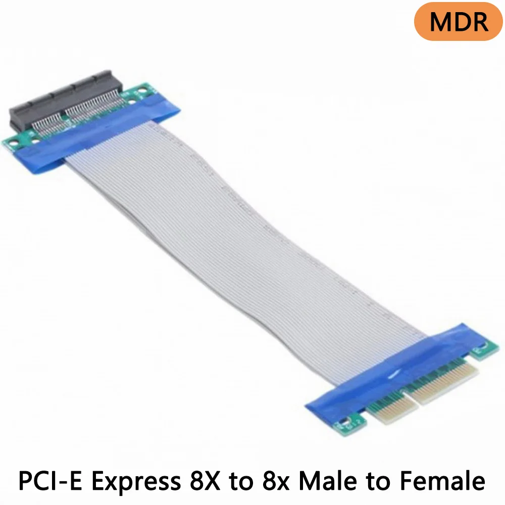 

PCI-E Express 8X to 8x Male to Female Slot Riser Extender Card Ribbon Flexible Cable 20cm