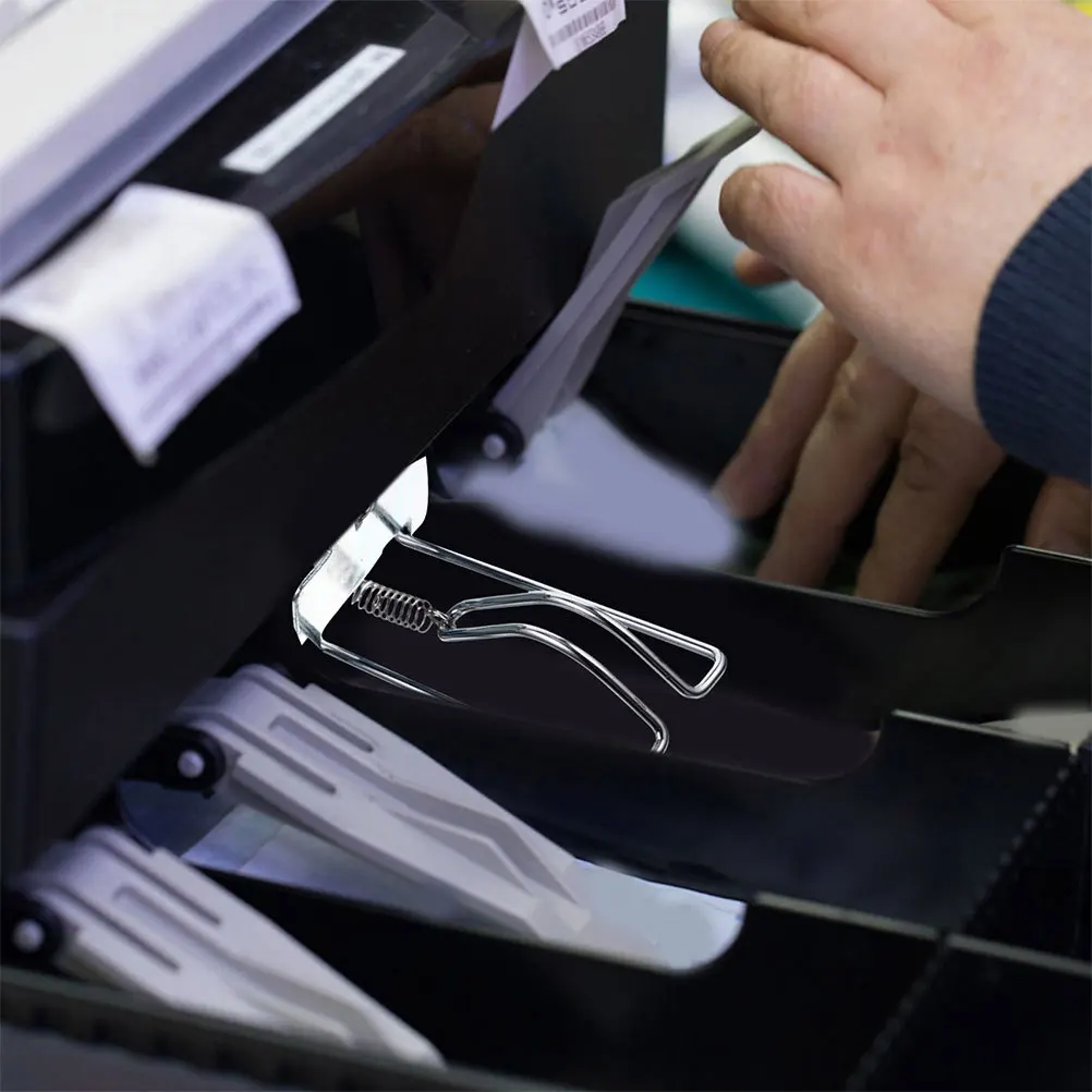 

4Pcs Metal Cash Drawer Money Clips Replacement Accessory for Cash Tray Organizer Register Bill Storage Hardware