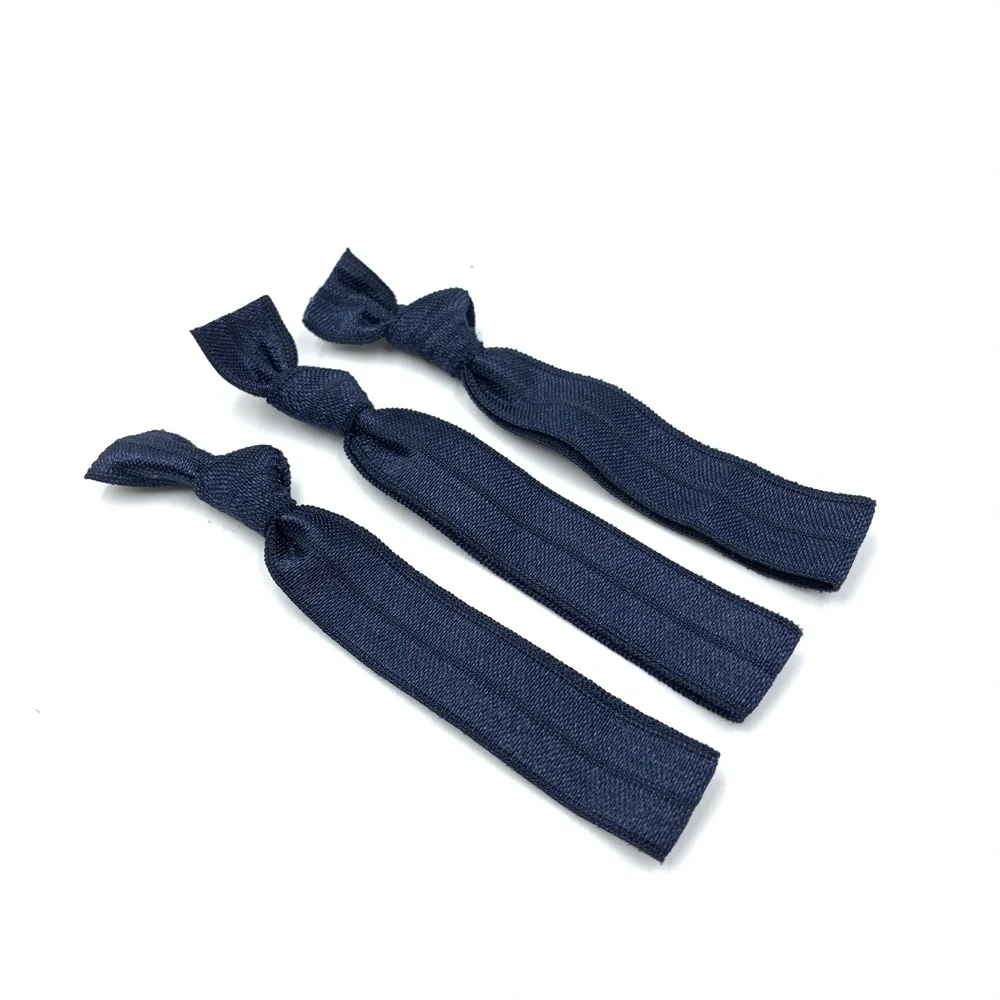 50 Stück/200 Stück einfarbiges glänzendes Haargummi-Armband, umklappbares elastisches geknotetes Haarband, Pferdeschwanz-Halter, Armband, Haar-Accessoires – Detail 23