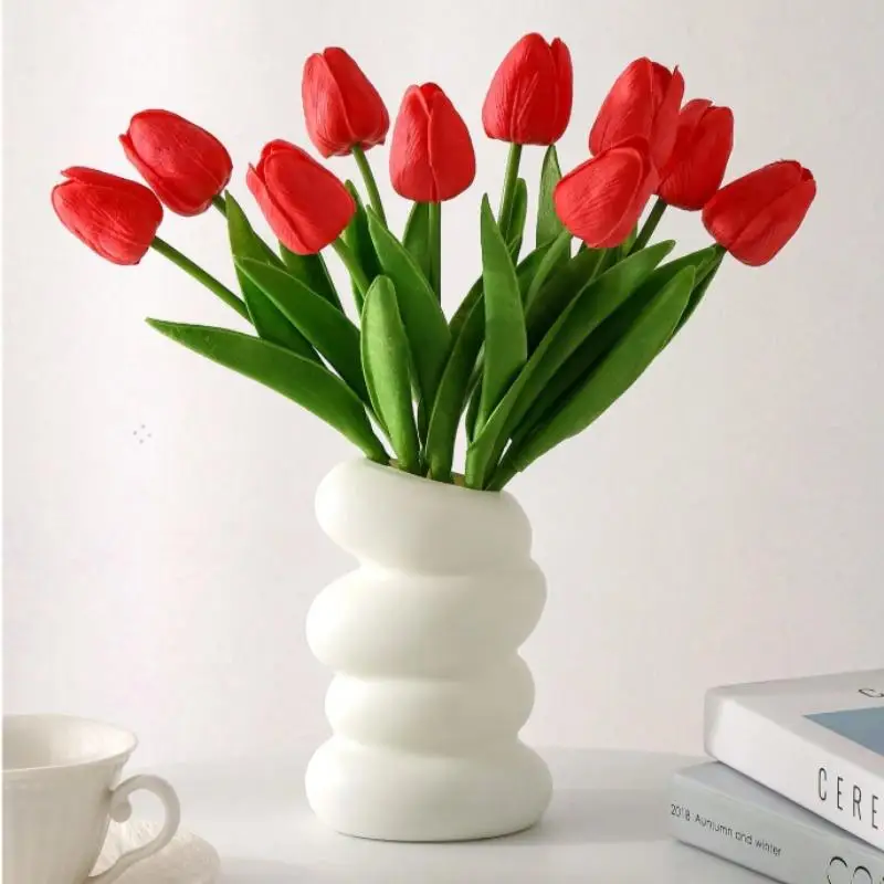 باقة توليب أنيقة، مثالية لحفلات الزفاف وديكور المنزل، هدية مثالية لعيد الحب وأعياد الميلاد والمناسبات الخاصة #2