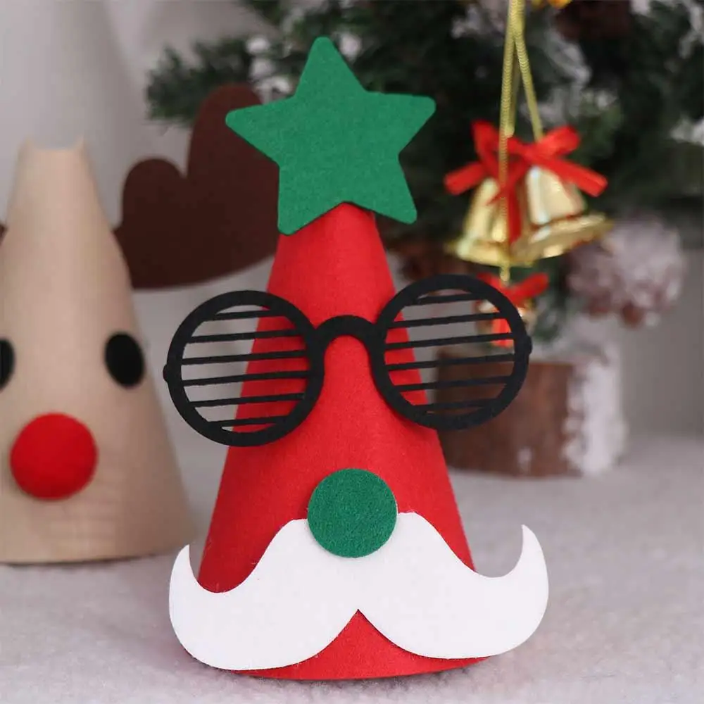 Divertido Papá Noel Feliz Navidad Sombrero Navidad Fieltro Papá Noel Sombrero Dibujos Animados Animal Fiesta Sombrero Familias