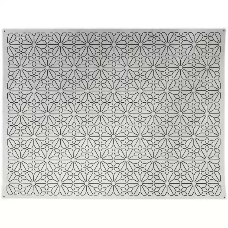 Hexagon Star Floral Embroidery Stencil Sashiko Quilting Templates Reusable PET formwork for Embroidery fabric drawing tool