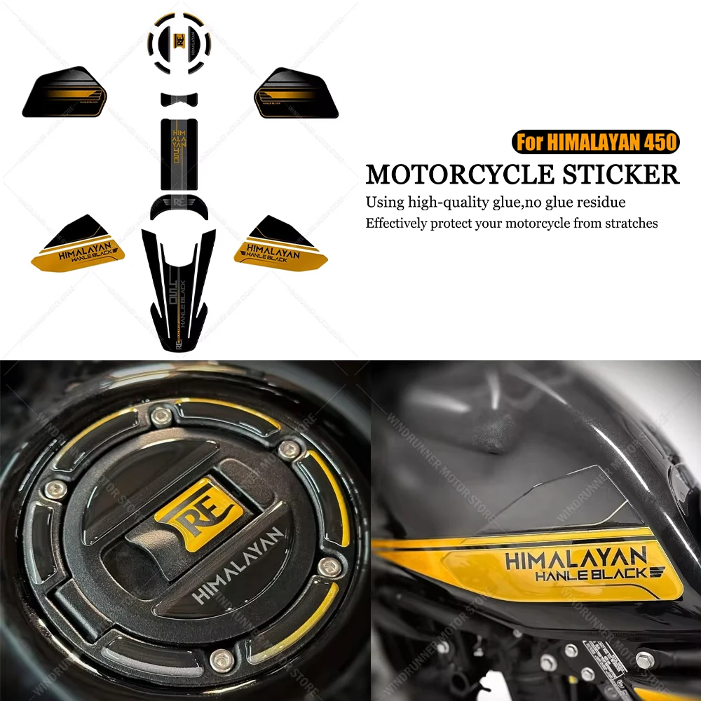 

For Himalayan 450 Motorcycle Fuel Tank Pad Protection Sticker 3D Epoxy Resin Sticker