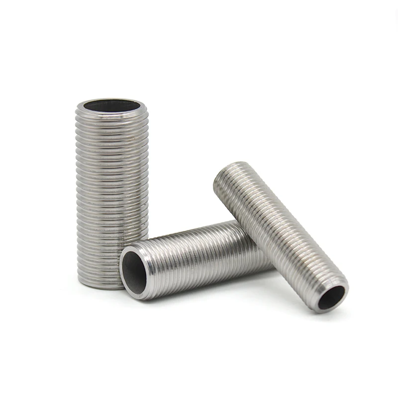 

1/4" - 2“ BSP Male Thread 304 Stainless Steel Full Thread Nipple Pipe Fitting Connector Adapter Male Jointer