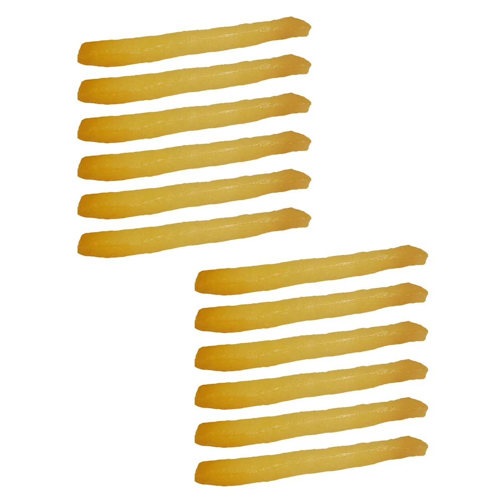 

12 PCS Simulation French Fries Realistic Chips Toy Fake Artificial Food Model Child