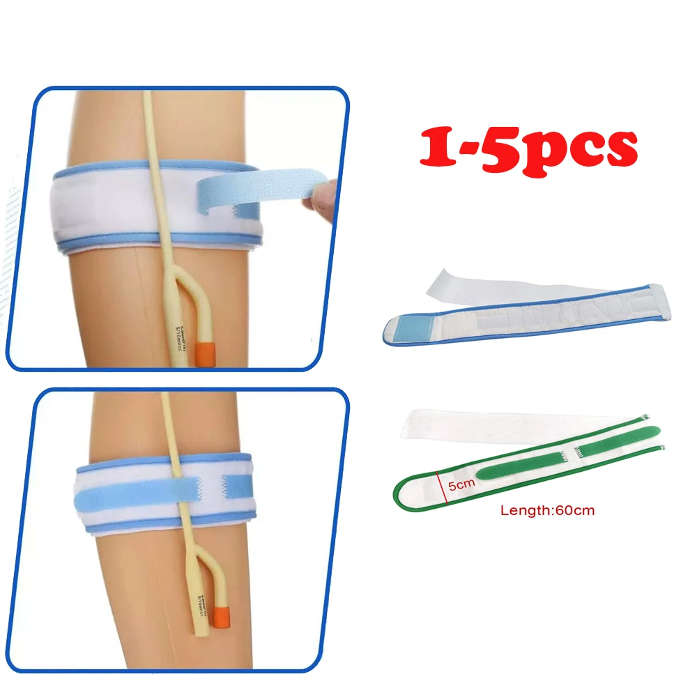 

1-5pcs Stable Catheter Fixator Comfortable Elastic External Durable Urine Bag Leg Holder Fixation Band Fixation Strap Fixator
