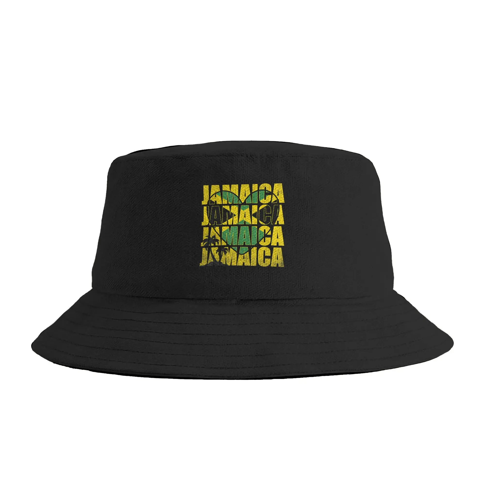 I Love Jamaica Flag Day Heritage Souvenir Palm Tree Pride Bucket Hat  Street Style Fisherman Caps For Men Women Fishing Hats