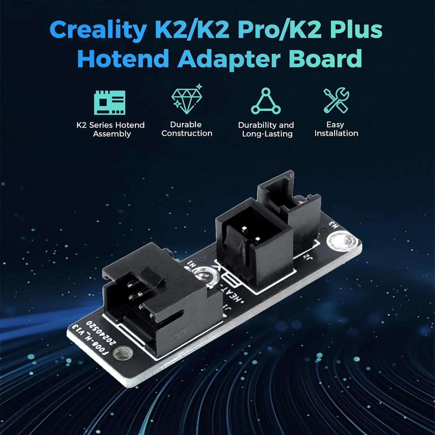 Creality Original K2/K2 Pro/K2 Plus Hotend Adapter Board,Hotend Plate,Extruder HotEnd Cable Adapter Board for K2 Series 3D Print