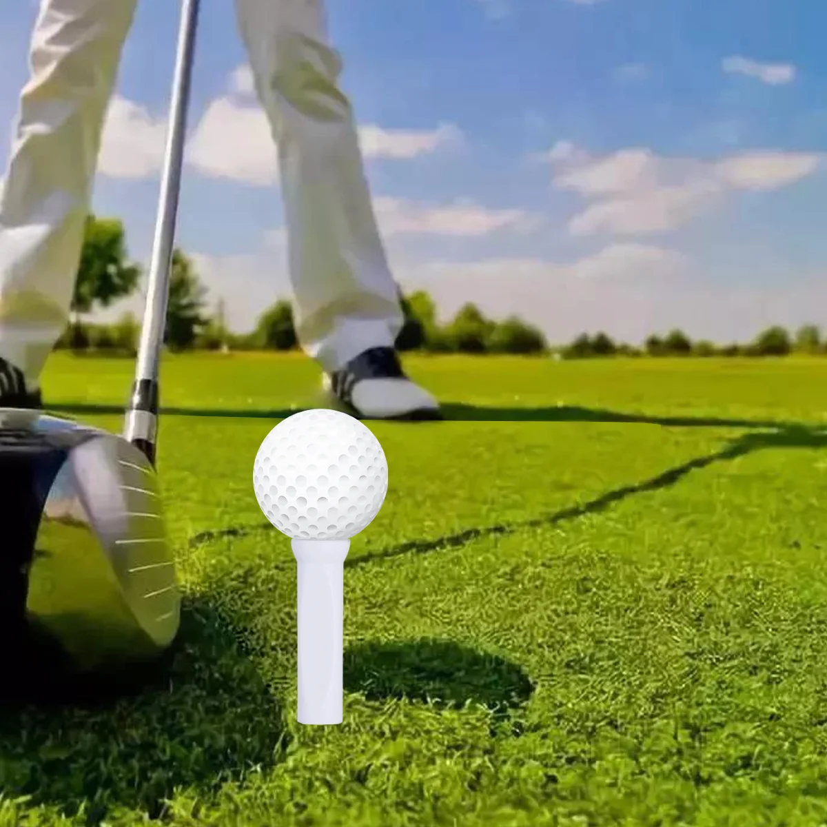 5 stuks golfbal tees duurzaam kunststof platte zijontwerp handig gebruik trainingsapparatuur sportaccessoire