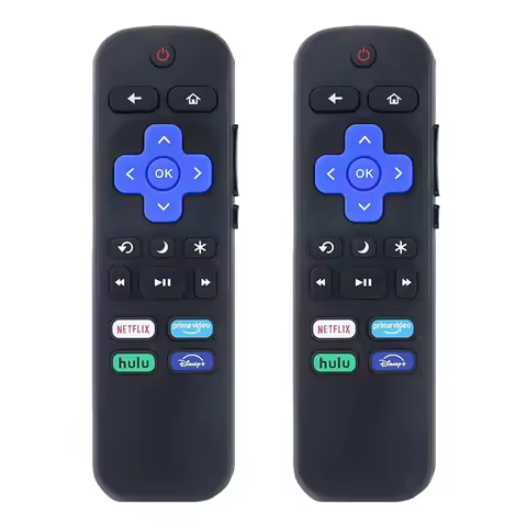 2 Pack Replacement Remote Control for All Roku TV Models, Compatible with TCL, Hisense, ONN, Insignia, HITACHI Brands