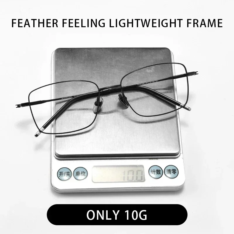 

Сверхлегкие квадратные очки из чистого титана, модные гибкие оправы для близорукости, классические очки высокого качества 81088