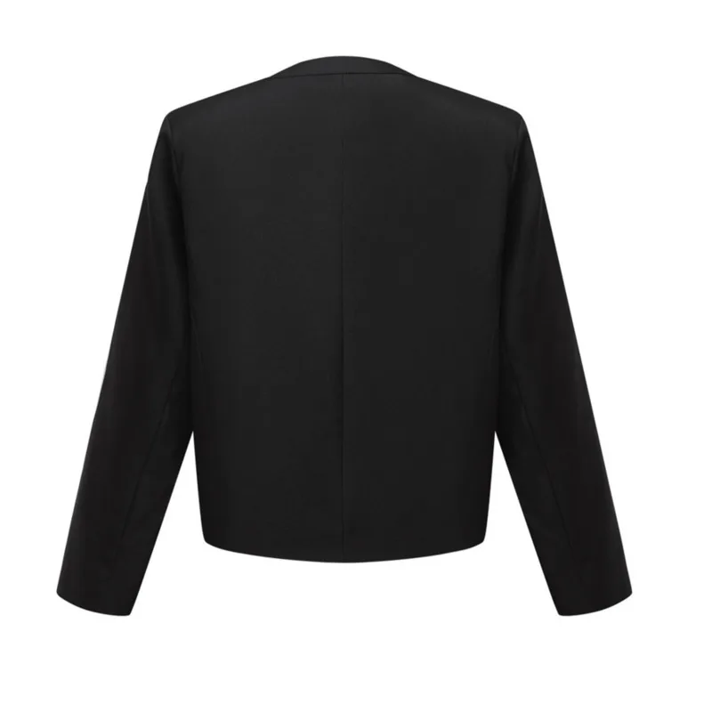 WVGA Spring Autumn New Man High Street Collarless Suit Coat Nihce Chic Casual Irregular Trendy Long Sleeve Blazer Ins Y2K W13941