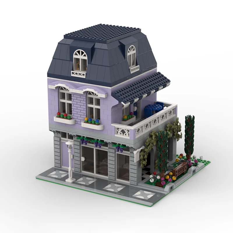 Stadt Street View Modell Moc Gebäude Ziegel Wein Bar Modell Technologie Modulare Blöcke Geschenk Weihnachten Spielzeug DIY Montage Urlaub Set
