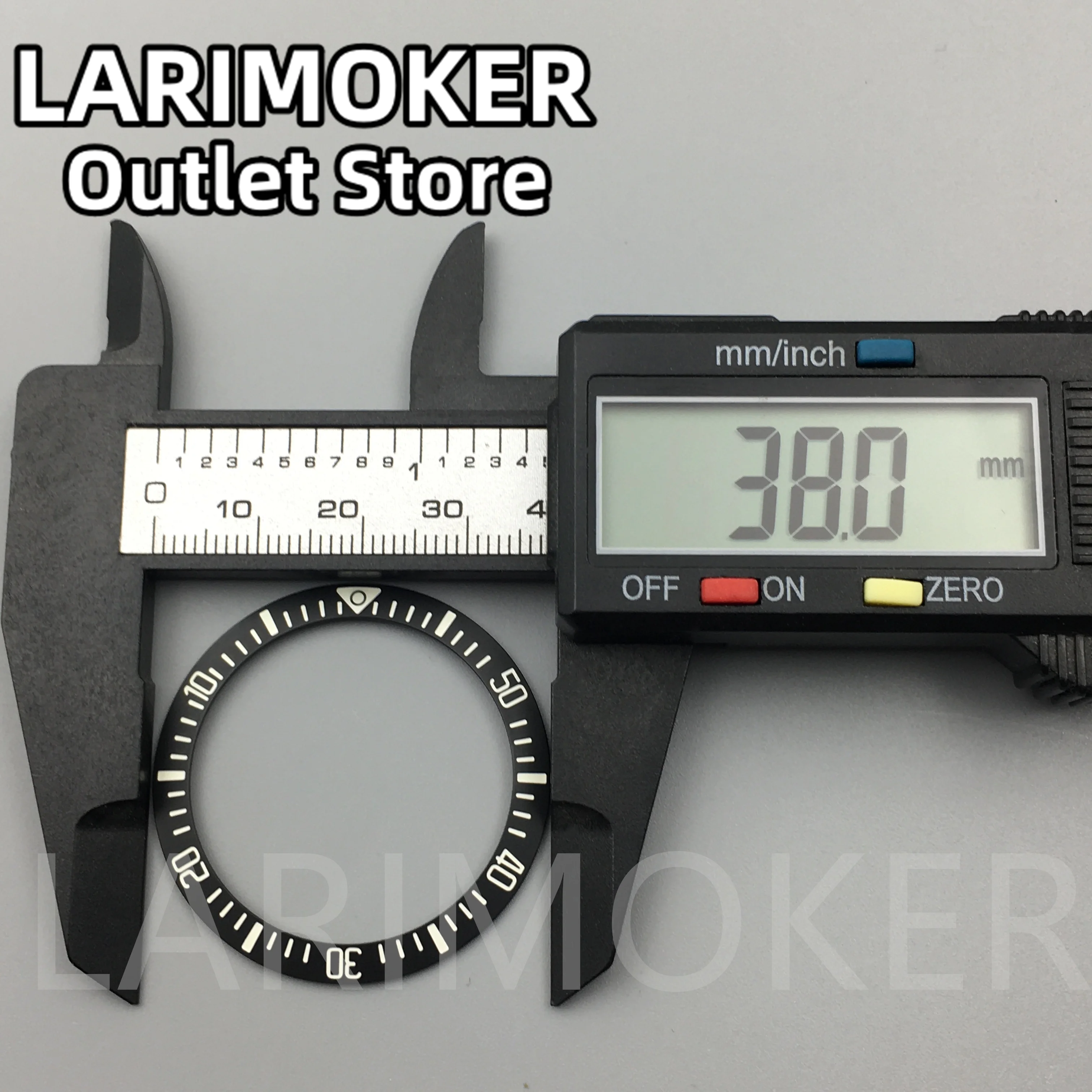 LARIMOKER 38 مللي متر إطار سيراميك مضيء عالي الجودة منحدر إدراج علبة الساعة أجزاء إكسسوارات الساعة