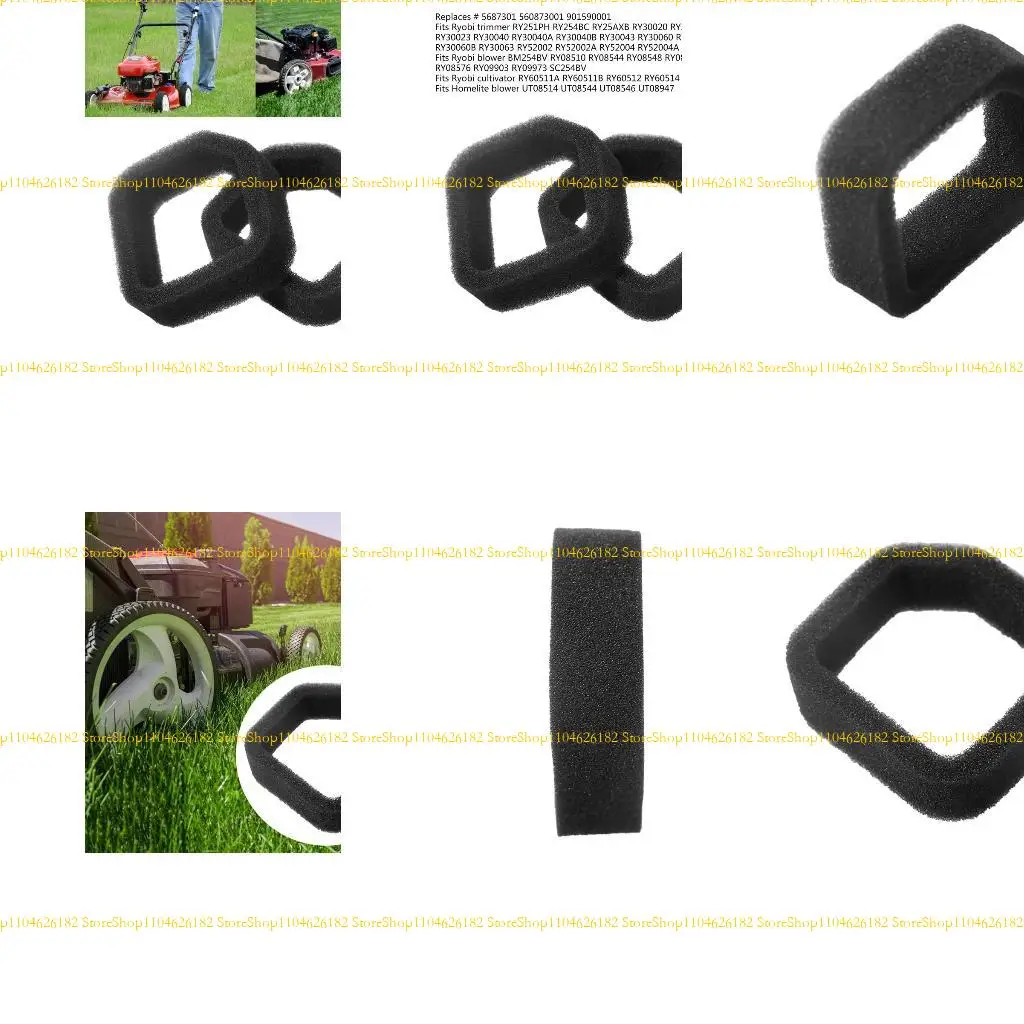 

Q2Q4 10 Pieces Air Filter Replacement for Ryobi Cultivator RY60511A Easy Installation