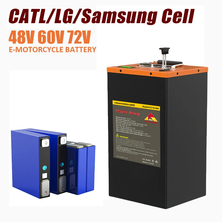 تخصيص 48 فولت 60 فولت 72 فولت 72 فولت 40 أمبير 50 أمبير 60 أمبير Lifepo4 بطارية حزمة دراجة نارية كهربائية بطارية ليثيوم أيون حزمة لسيارات EV #4
