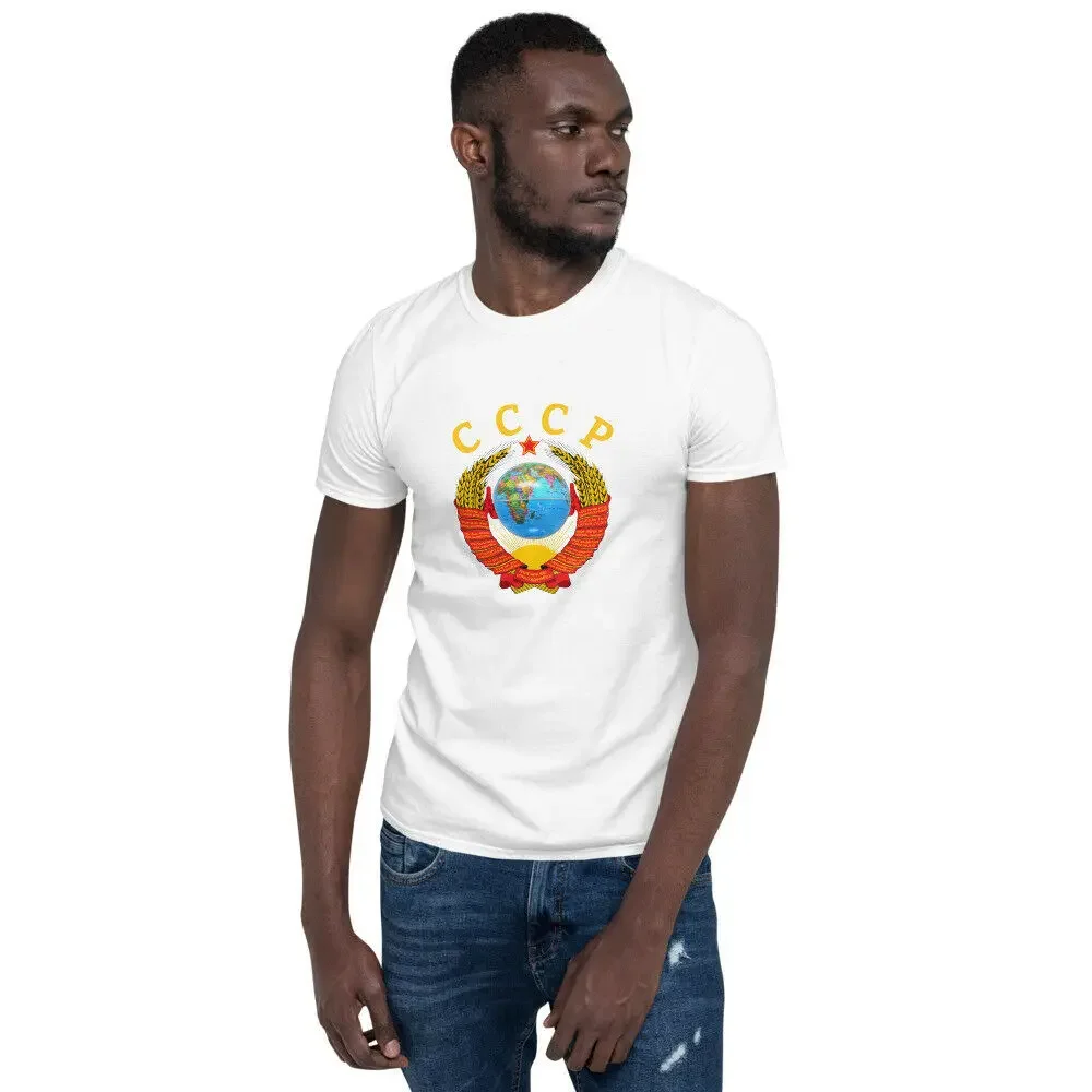 

СССР USSR Советский Союз Premium Cotton Short Sleeve O-Neck Mens T Shirt New size S-3XL
