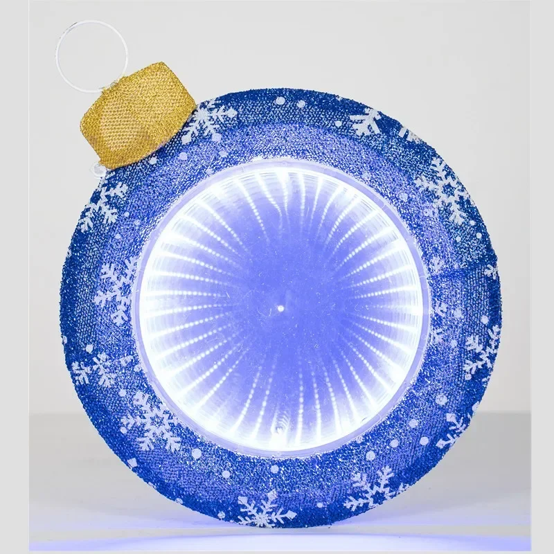 

Mirror tunnel lighting effect luminous Christmas ball ornament a variety of colors optional custom Christmas ornament