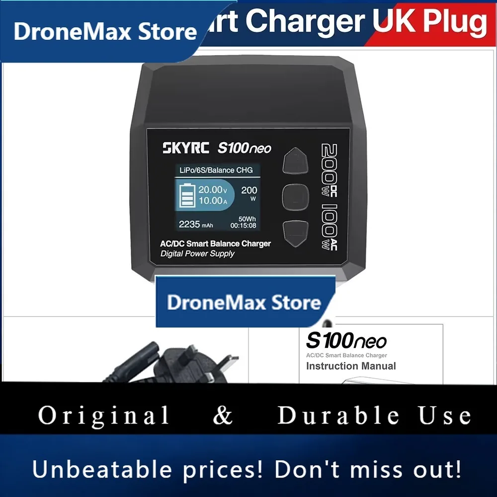 DroMaSkyRC S100neo Balance Charger AC/DC 12A Smart LiPo Battery RC Charger Discharger