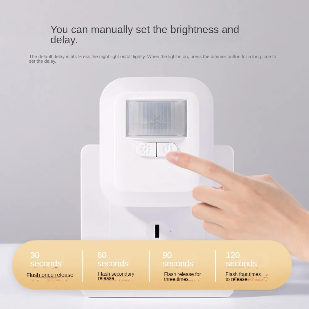 High Quality New Plug-in Human Body Induction Acousto-Optic Remote Control Dimming Brightness Up To Small Night Light