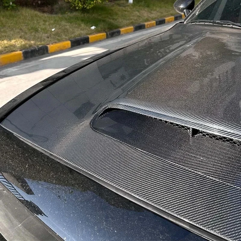 

2015-2023 Carbon Fiber Hood Body Kits New Bonnet with Heat Dissipation & Bolts Included