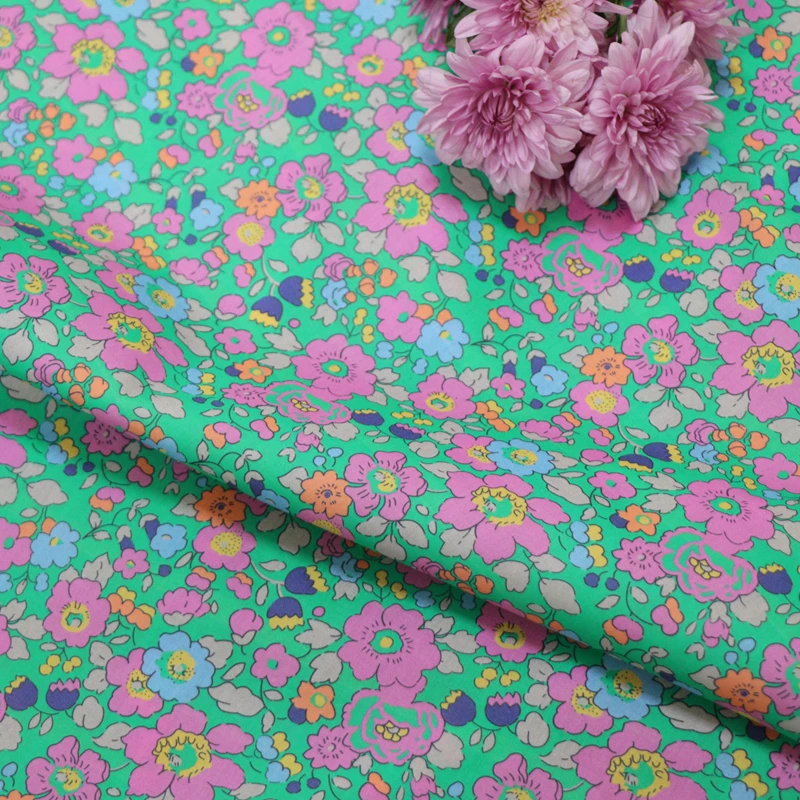 C New Betsy Floral 100% Cotton 80S Like Liberty Fabric Digital Printing For Sewing Cloth Dresses Skirt Kids Designer Poplin Soft