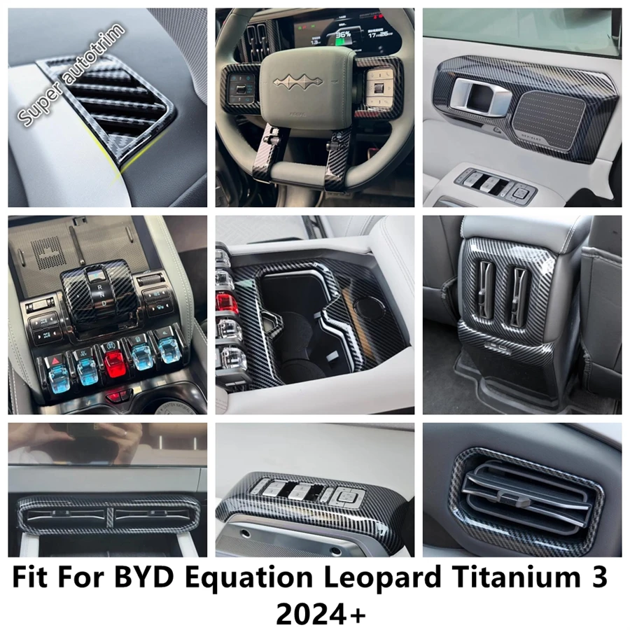 

Gear Shift Panel Shifter / Handle Bowl / Water Cup / Air AC Cover Trim Accessories For BYD Equation Leopard Titanium 3 2024 2025
