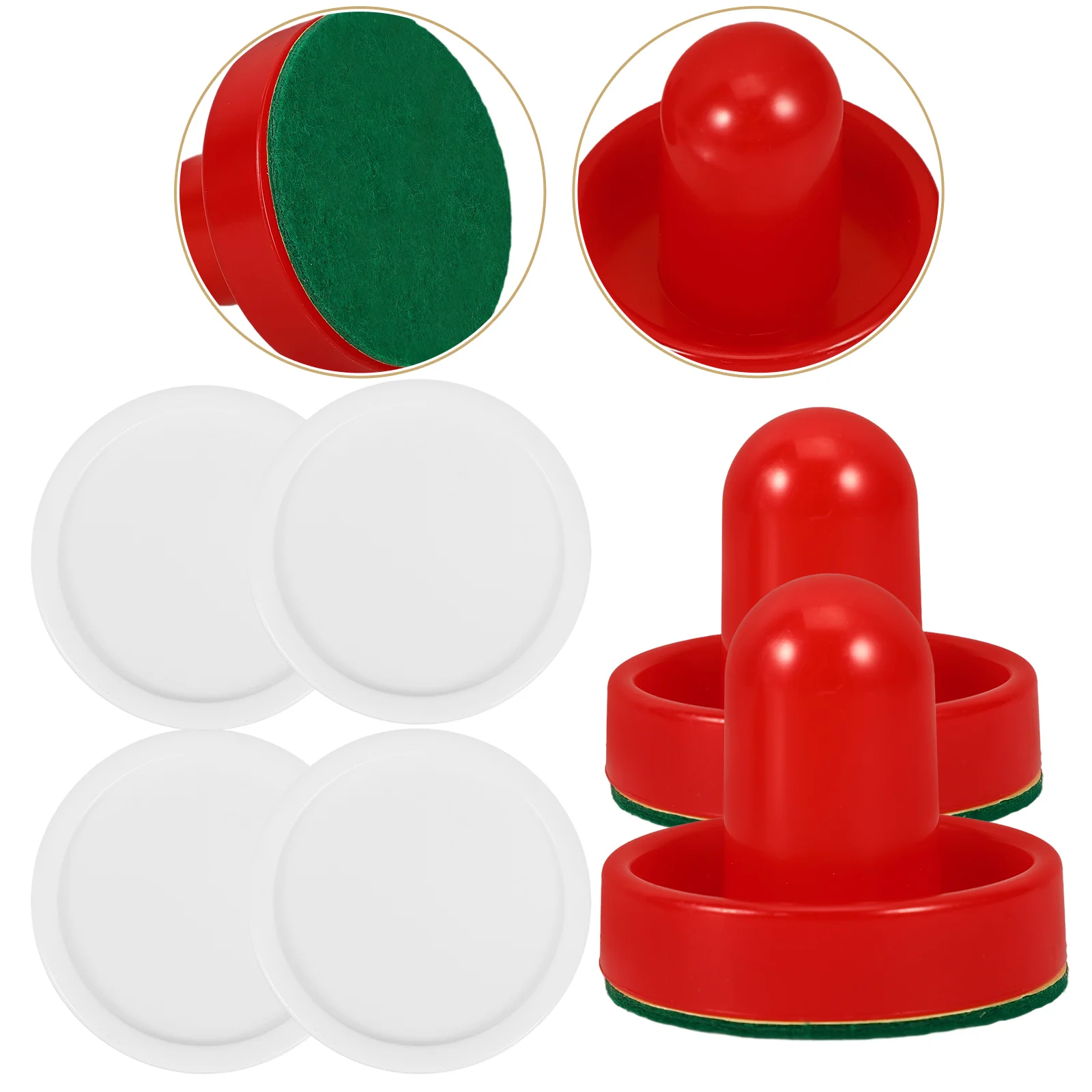 

1 Set Ice Pushers Tabletop Plastic Pucks Replacement Parts For Indoor Sports Smooth Slide Durable Reliable Team Sports Pushers
