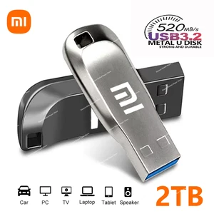 Xiaomi USB 3.2 Flash Drives 2TB Metal Pendrive 1TB 512GB高速USBドライブ128GBコンピュータストレージデバイスメモリuディスク 12ベストセールス512GB USBスティック-9