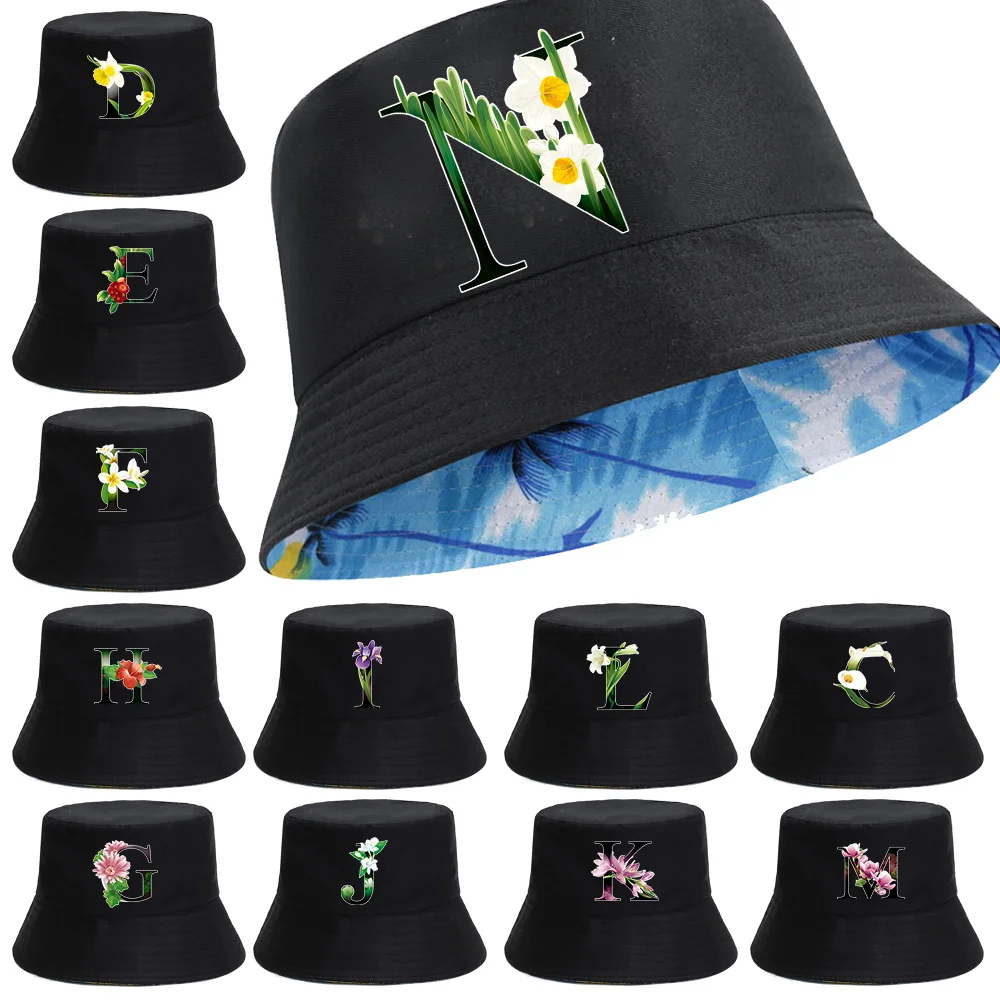 Reversible Fisherman Caps Women Sunscreen Bucket Hats Men Fishing Hat Bob Femme Gorro Panama Hat Beach Caps Flower Color Series