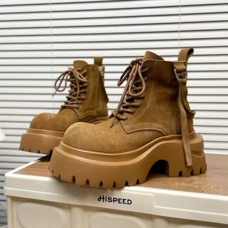 

Platform Women's Ankle Boots Flats Designer Sport Sneakers Winter Chelsea 2025 Walking Designer Lace Up Trend Gothic Mujer Botas