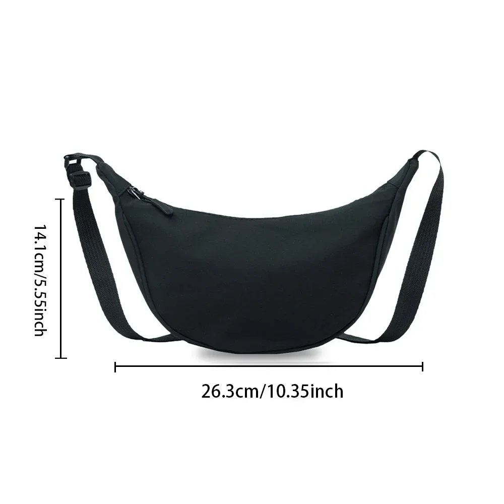 Crossbody Bag Waist Pack Bags Nylon Material Underarm Bag for Women Students Shoulder Cross Body Bags Pink Flower Printing