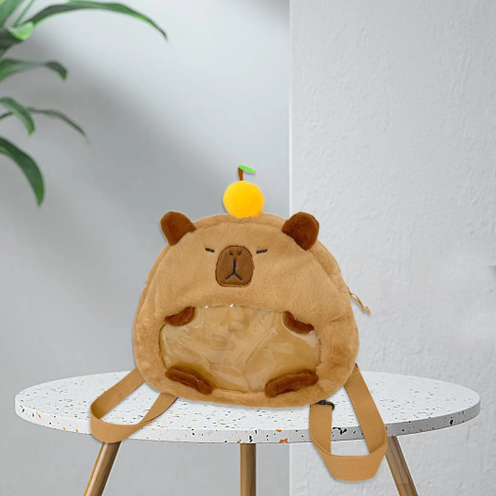 Capybara Backpack Stuffed Animal Bag Lovely Fashion Funny Cute Daypack Capybara Toy Bag for Trips Holiday Men Daily Use Women