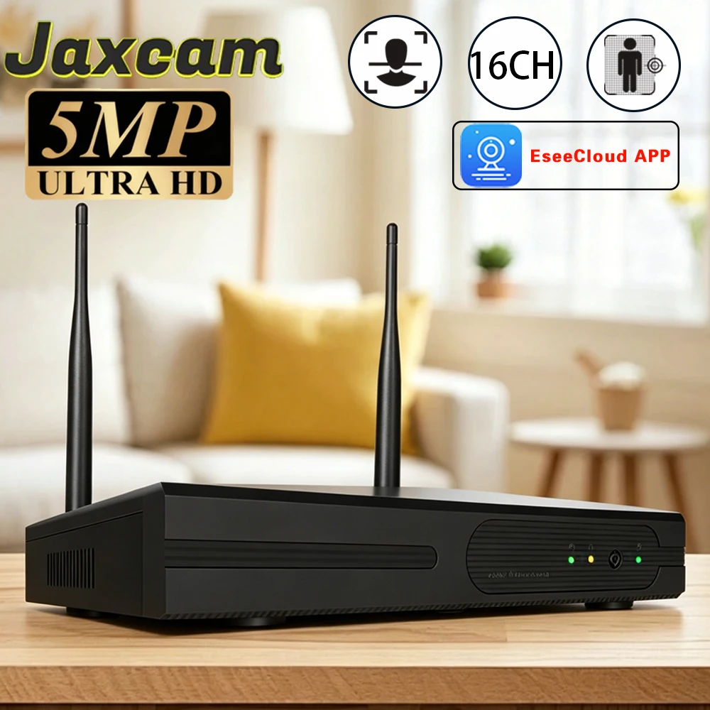 EseeCloud APP 16CH 5MP WIFI H.265 Wireless Network Video Recorder Support Human Detection Support Monitoring Security Camera