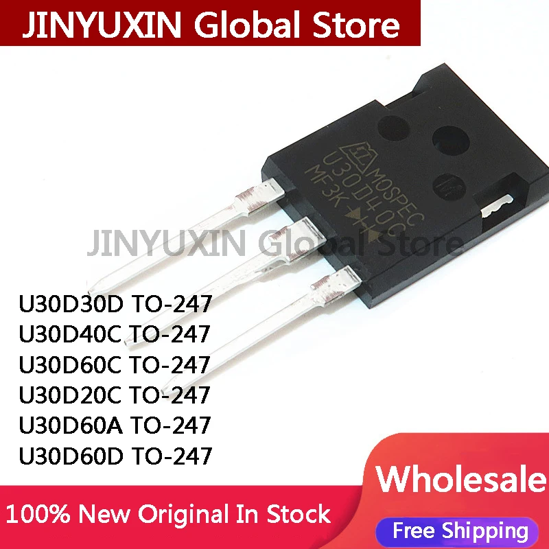 

10PCS U30D30D U30D40C U30D60C U30D60D U30D20C U30D60A TO-247 Fast Recovery Rectifier Diode