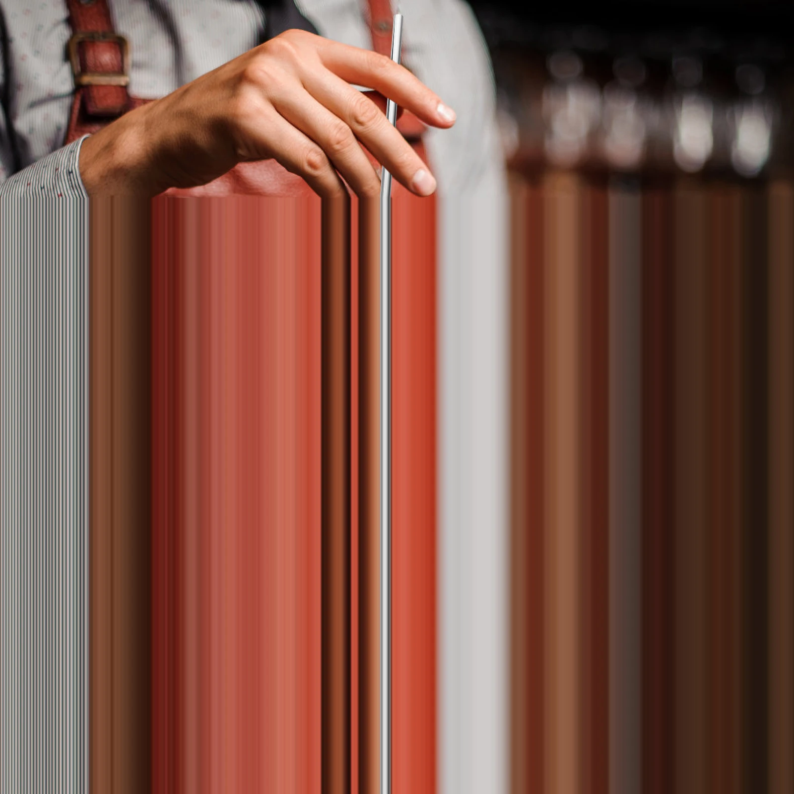 

6 Pcs Stainless Steel Filter Straw Spoon Reusable Coffee Tea Stirring Straws Metal Colander Bar Bistro Restaurant Party Family