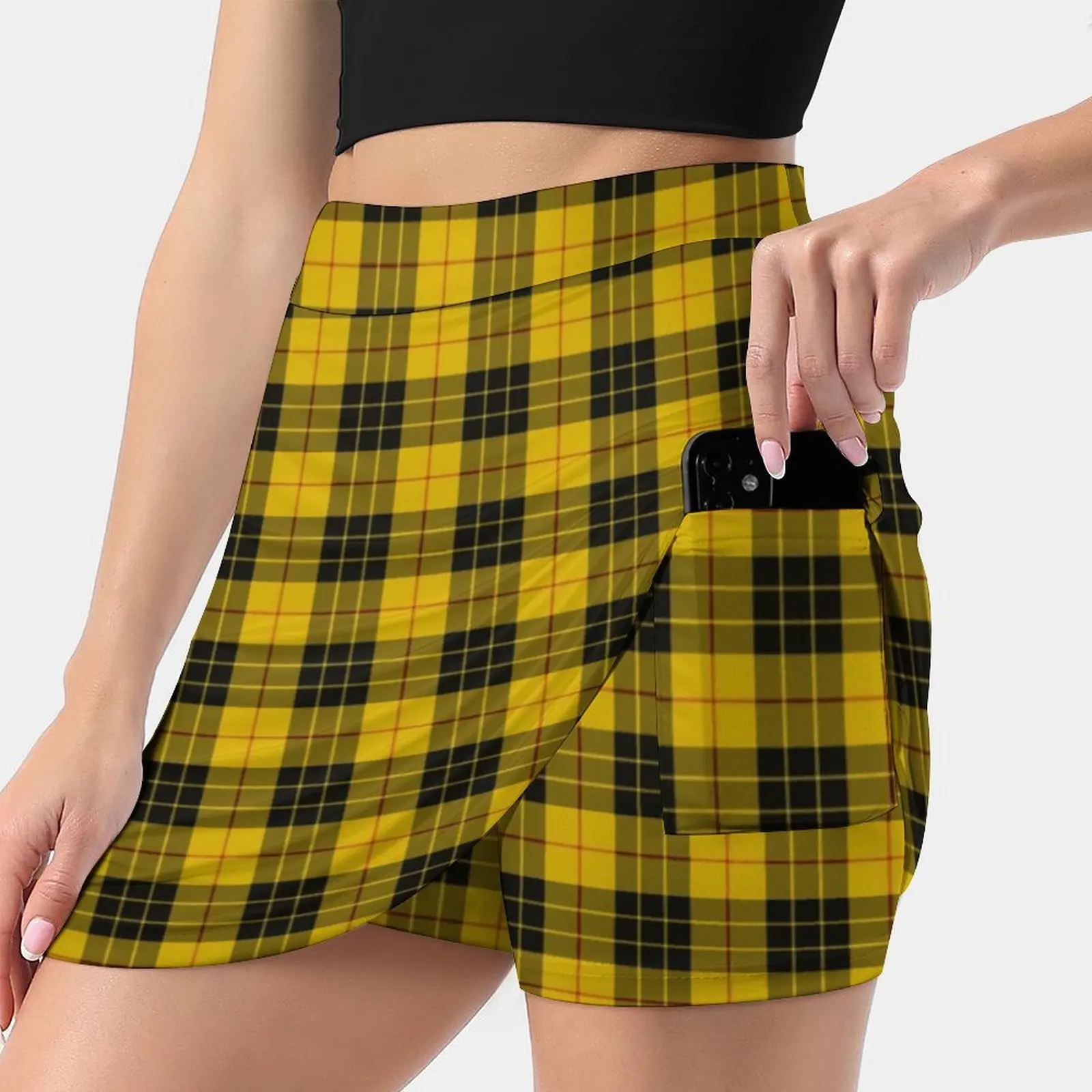 Clan Macleod Of Lewis Tartan New Women Skirts Double-Layer Printed Short Dress Mini Sport Skirt Scottish Tartan Macleod Pattern