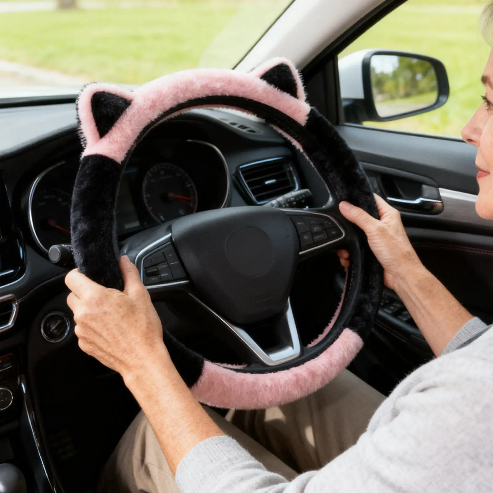 

Cute Steering Wheel Cover Breathable 14.9 Inch Cute Steering Wheel Cover For Women For Men Truck SUV Minivan Sedan Trucks Road