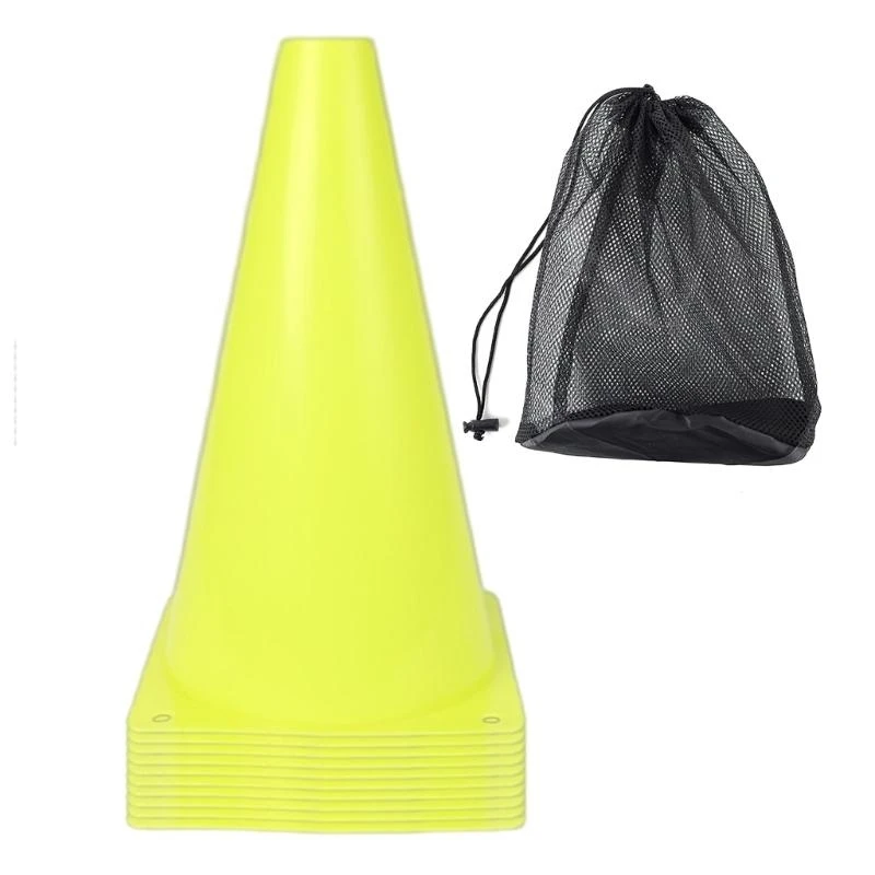 10pcs agilidade plástica Cone Training Maker Bucket Soccer Obstacle Cone D5qd