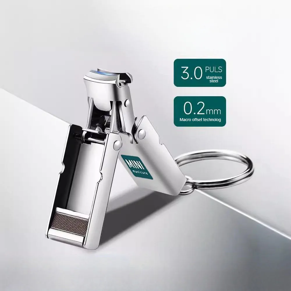 Mini cortaúñas de acero inoxidable, tijeras para uñas plegables portátiles de viaje, cortador de uso doméstico, herramientas de manicura, cortaúñas