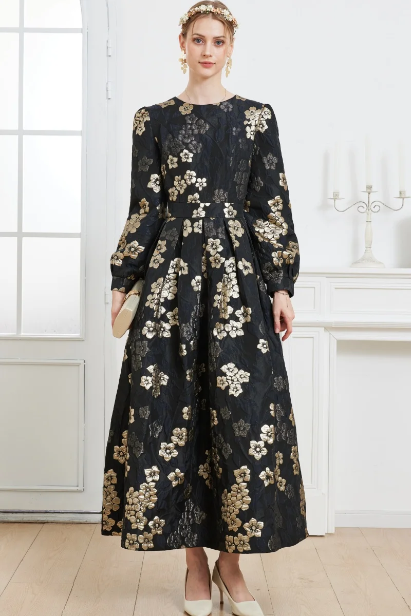 

Женское жаккардовое платье, длинное платье в арабском стиле, в мусульманском стиле