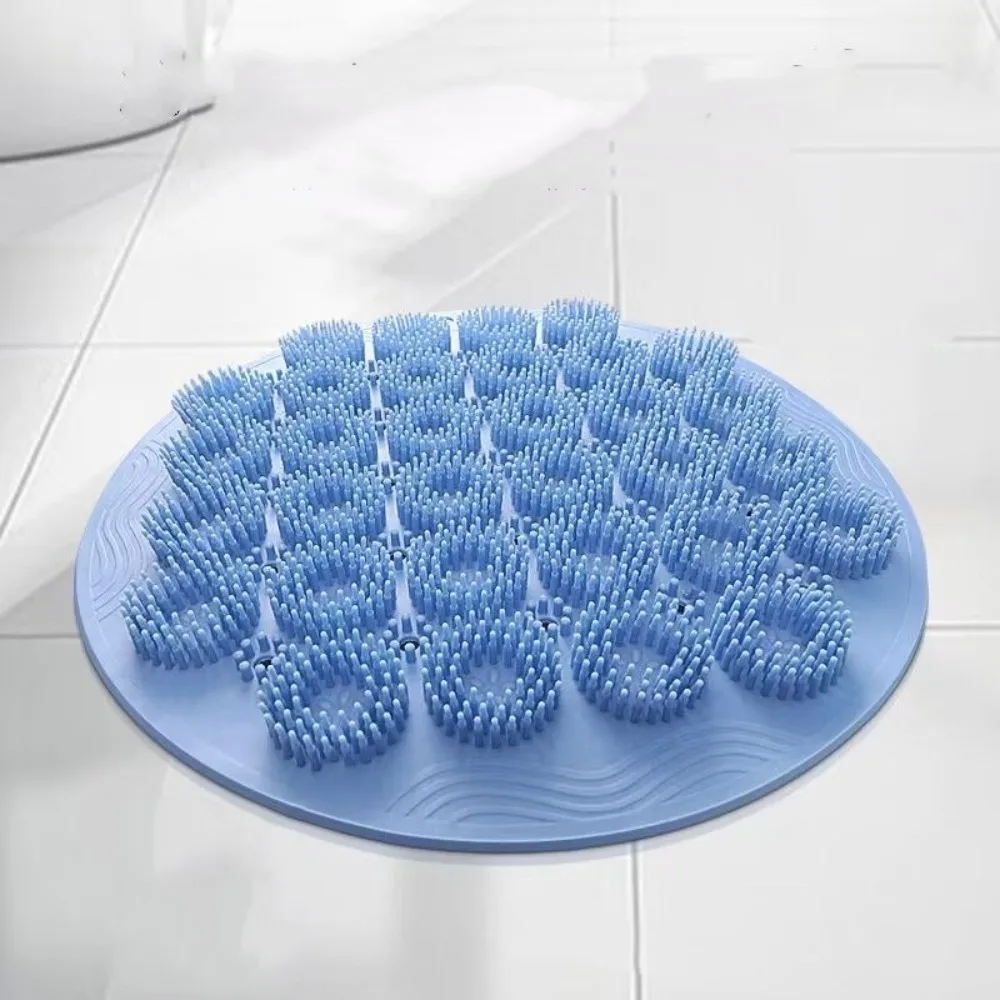 

Durable Solid Color Back Scrubber Multifunction TPR Bath Brush Feet Wash Wall Mounted Exfoliating Brush Mat Cleansing