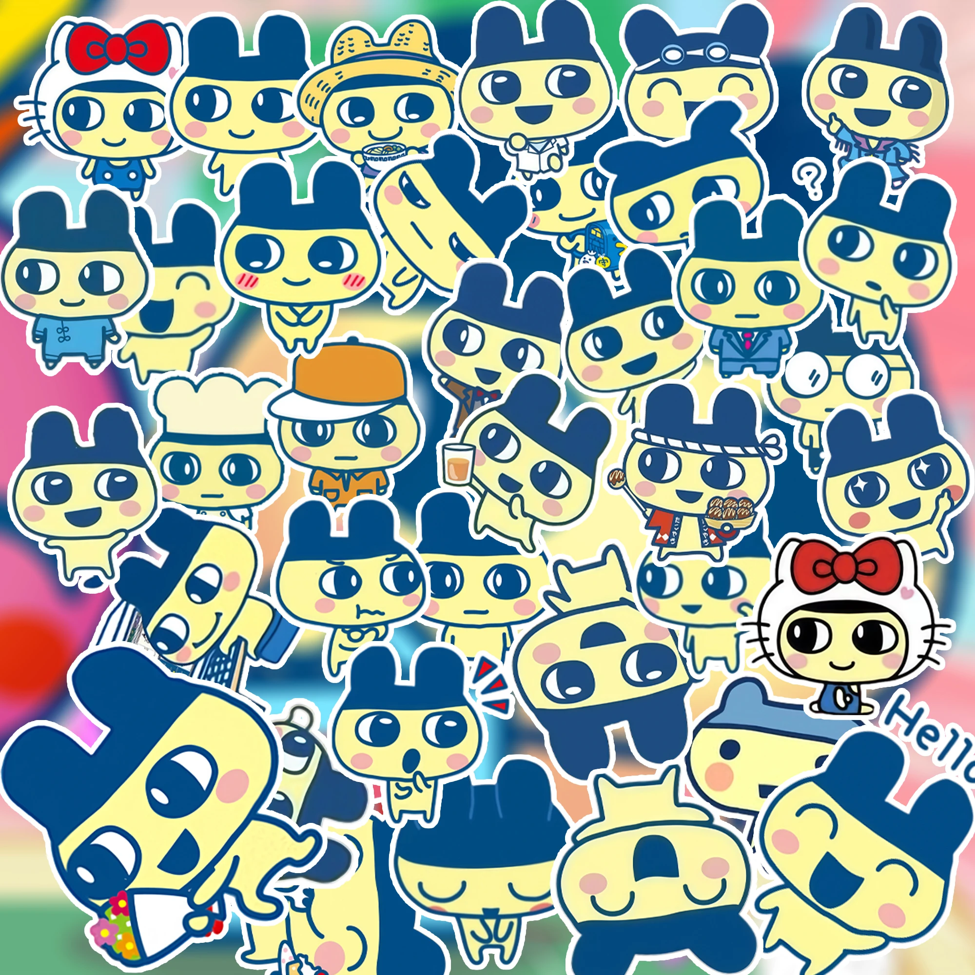 

37 pieces of cute cartoon stickers with various shapes of Mametchi​​ for DIY stationery,water bottles,gift decoration