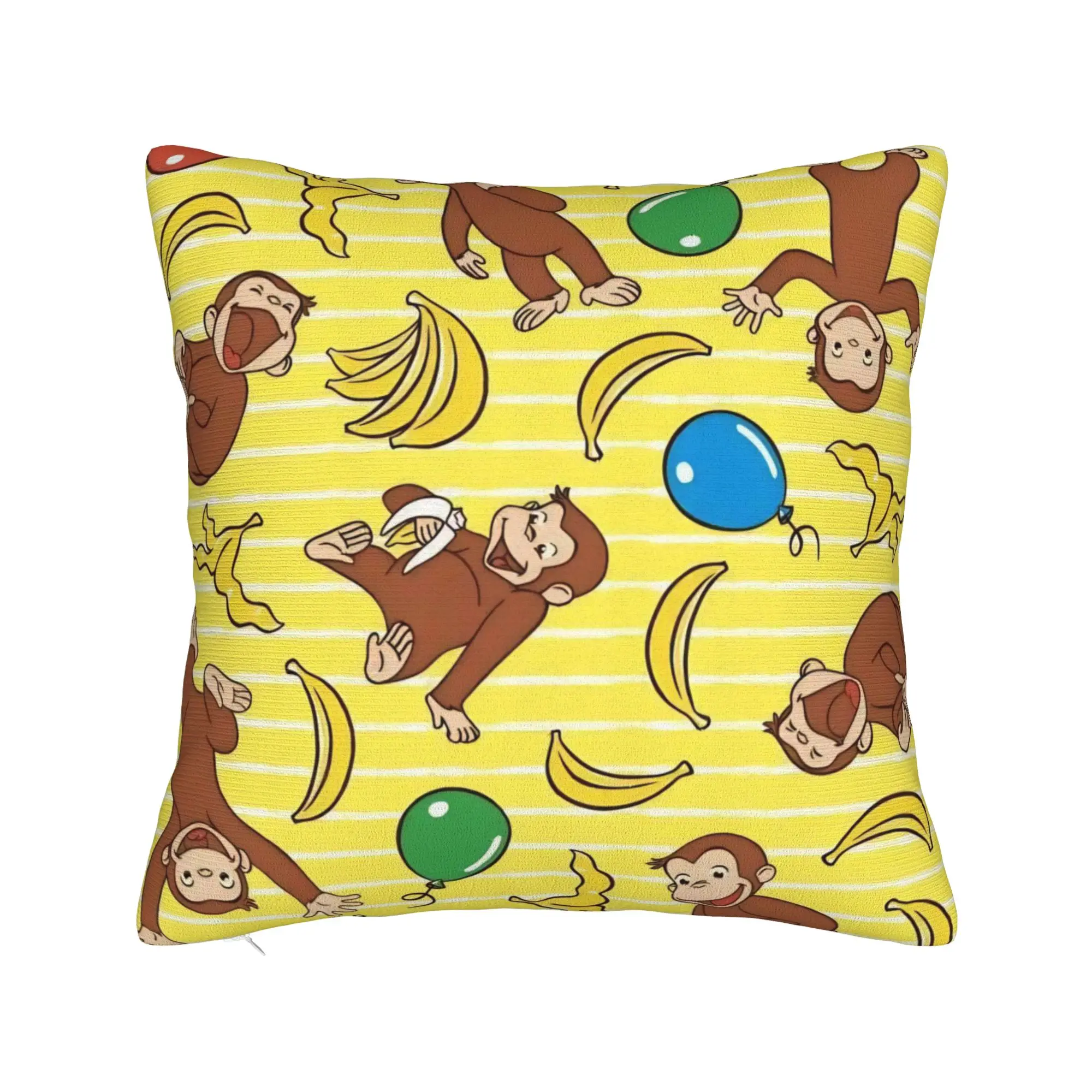 Decorative Pillowcases Curious George African Monkey  Merch Home  Pillow Case Cover Zipper Multi-Size