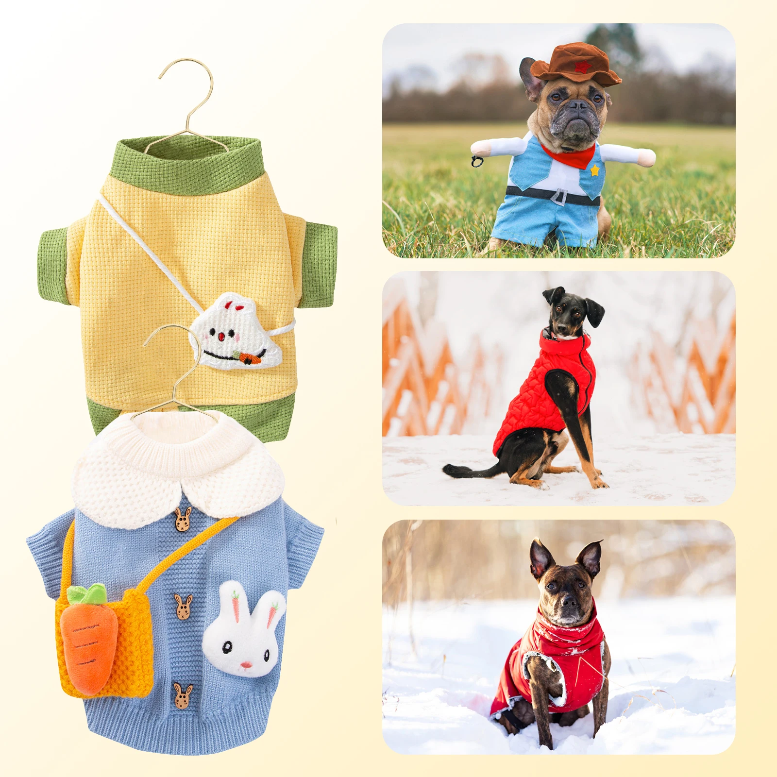 

10pcs Pet Clothes Hangers Metal Dog Clothing Lightweight Durable Windproof Anti Slip Portable Dog Supplies Small Cat Hangers