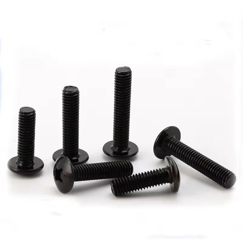 10Pcs/lot M2 M2.5 M3 M3.5 M4 M5 M6 TM Screws Phillips Truss Mushroom Head Screw Black Plated Electronic Carbon Steel Screws - Image 6
