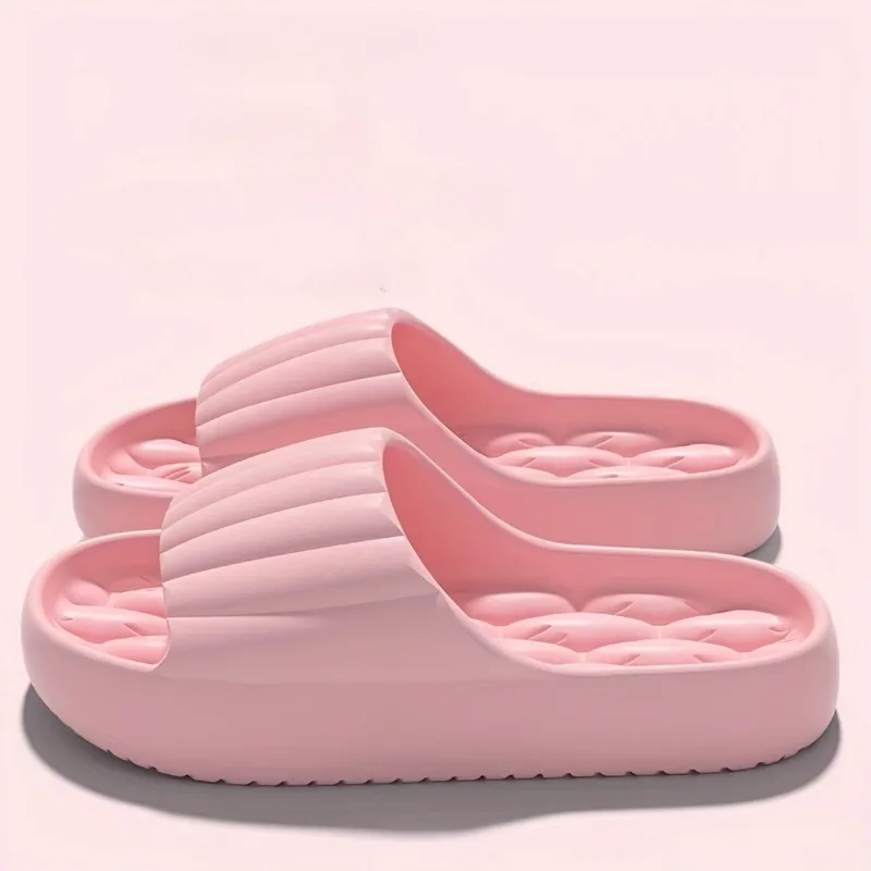 

1 Pair EVA Soft-Bottom Pillow Slide, Quick-Drying Non-Slip Family Shower Slide, Lightweight Beach Slide, Women Shoes